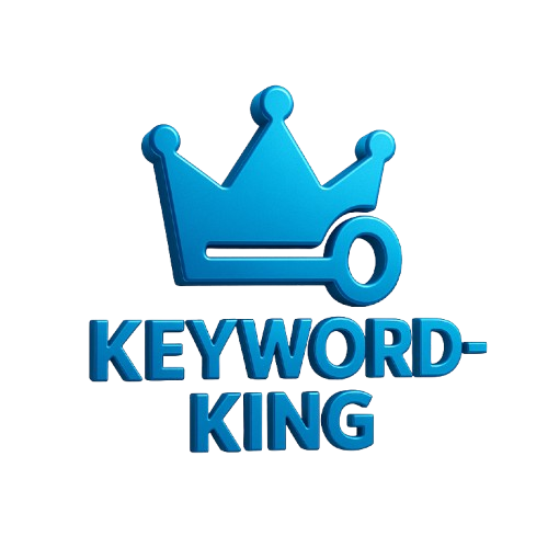 Keyword-King Logo mit Krone und Schlüssel